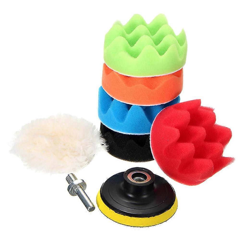 8 Pieces/Set Self-adhesive Buffing Pads Kit Polishing Discs Cleaning Tool