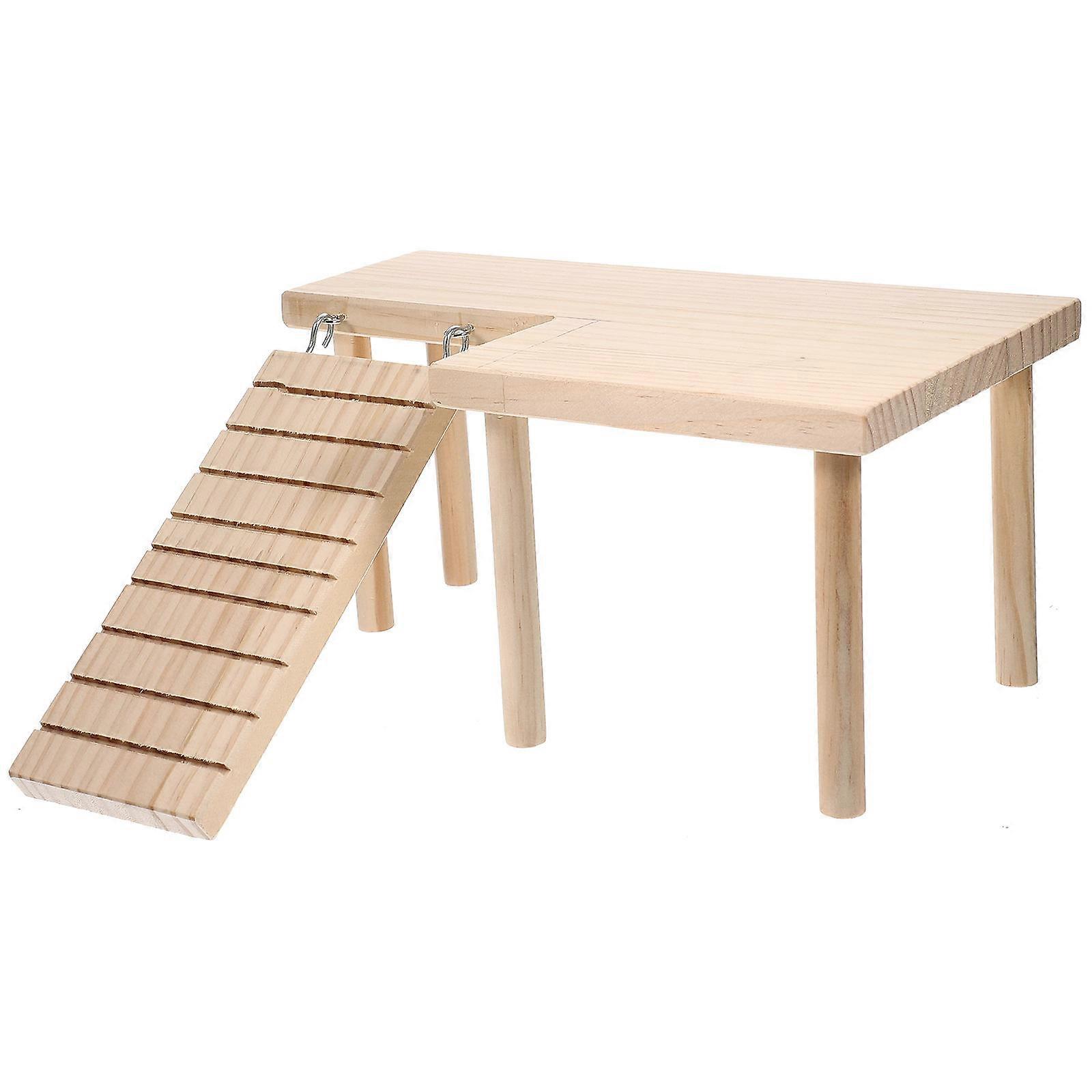 Wear-Resistant Hamster Platform Wooden Hamster Toy for Pet Use 3Sets