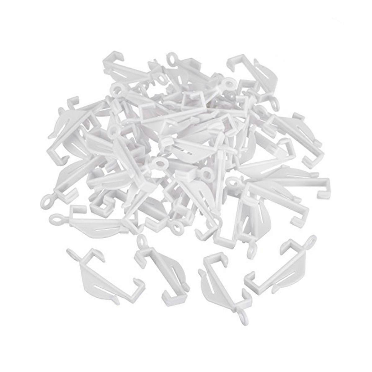 Curtain Track Accessories Perfect for More Pleats in Drapes White Bean Sprout Shape 50Set