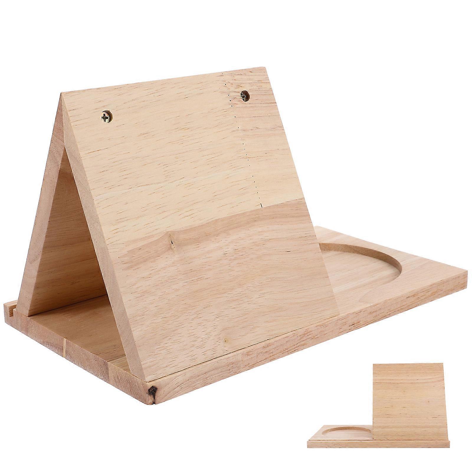 Multifunctional Triangular Bookshelf With Coaster For Books And Cups In Beige 24.00X14.00X14.00CM Book Support 3Pcs