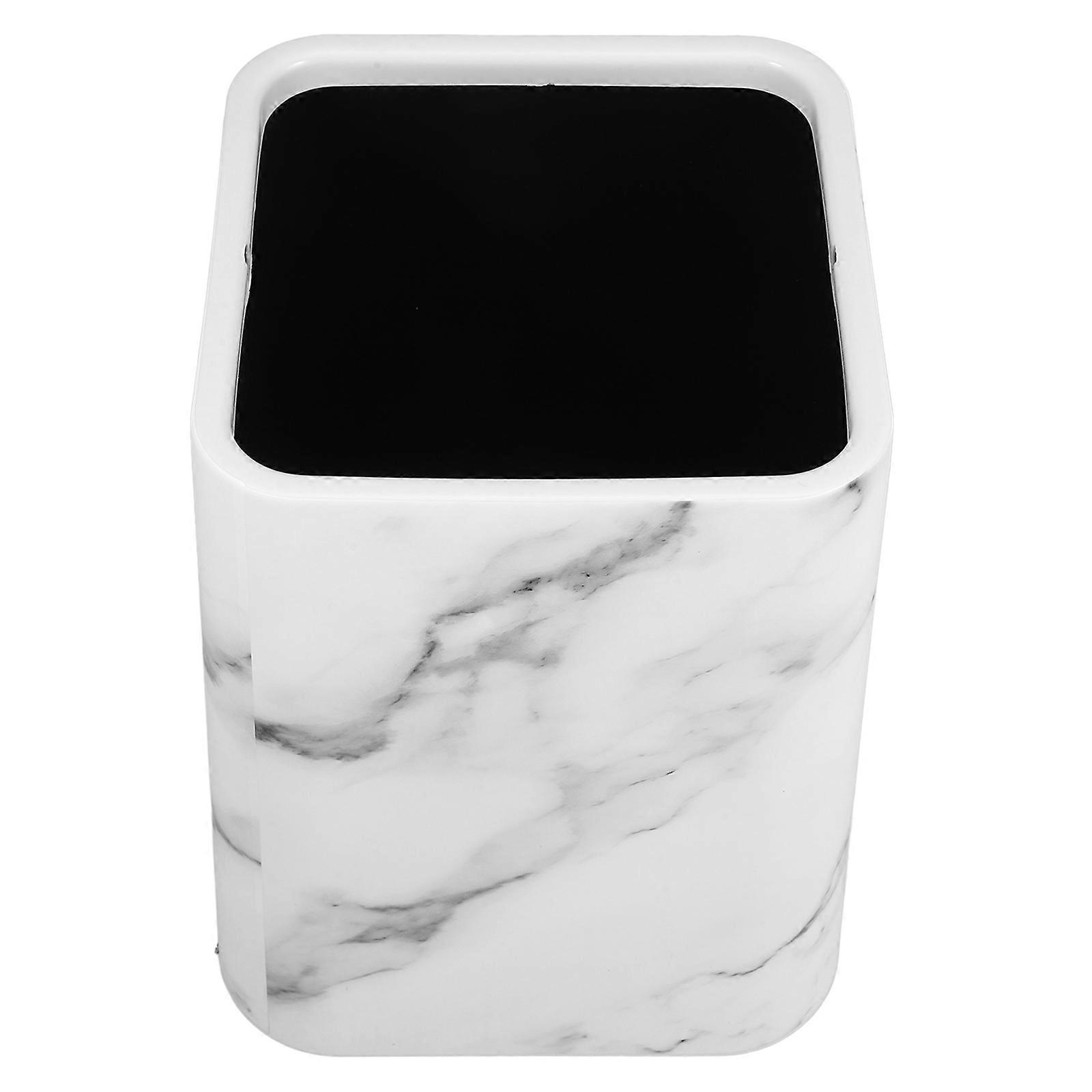 Square Marble Trash Can Double Layer Waste Disposal Basket For Home Kitchen Bathroom Office Use 2Pcs