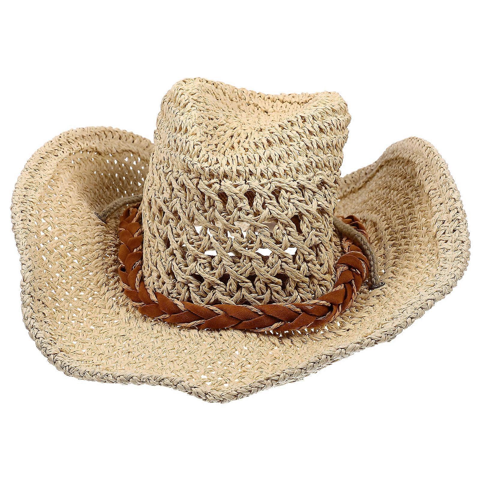 Kids Sun Protection Hat 2Pcs Straw Beach Hat Wide Brim Ideal For Beach Park Pool With Cooling Function