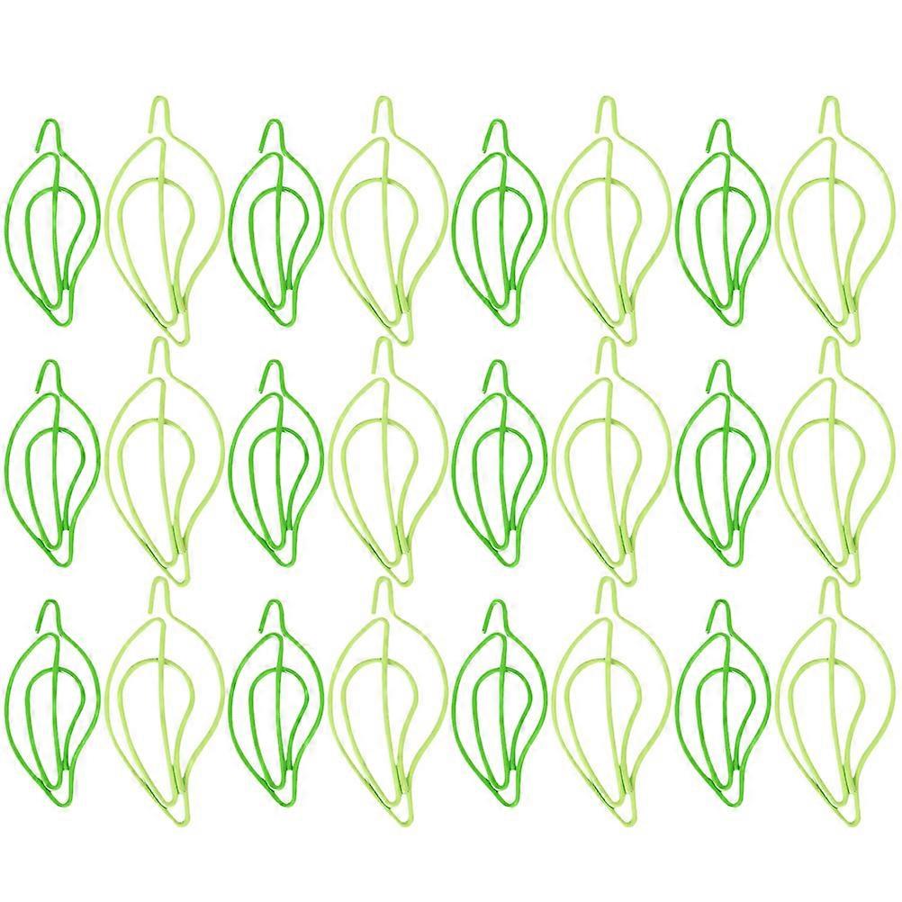 Green Leaf Paper Clips Document Clips for Office Organization 90Pcs Set