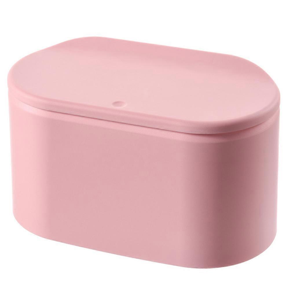 Garbage Cans with Lid Desktop Press-Button Trash Can 2Pcs for Storage