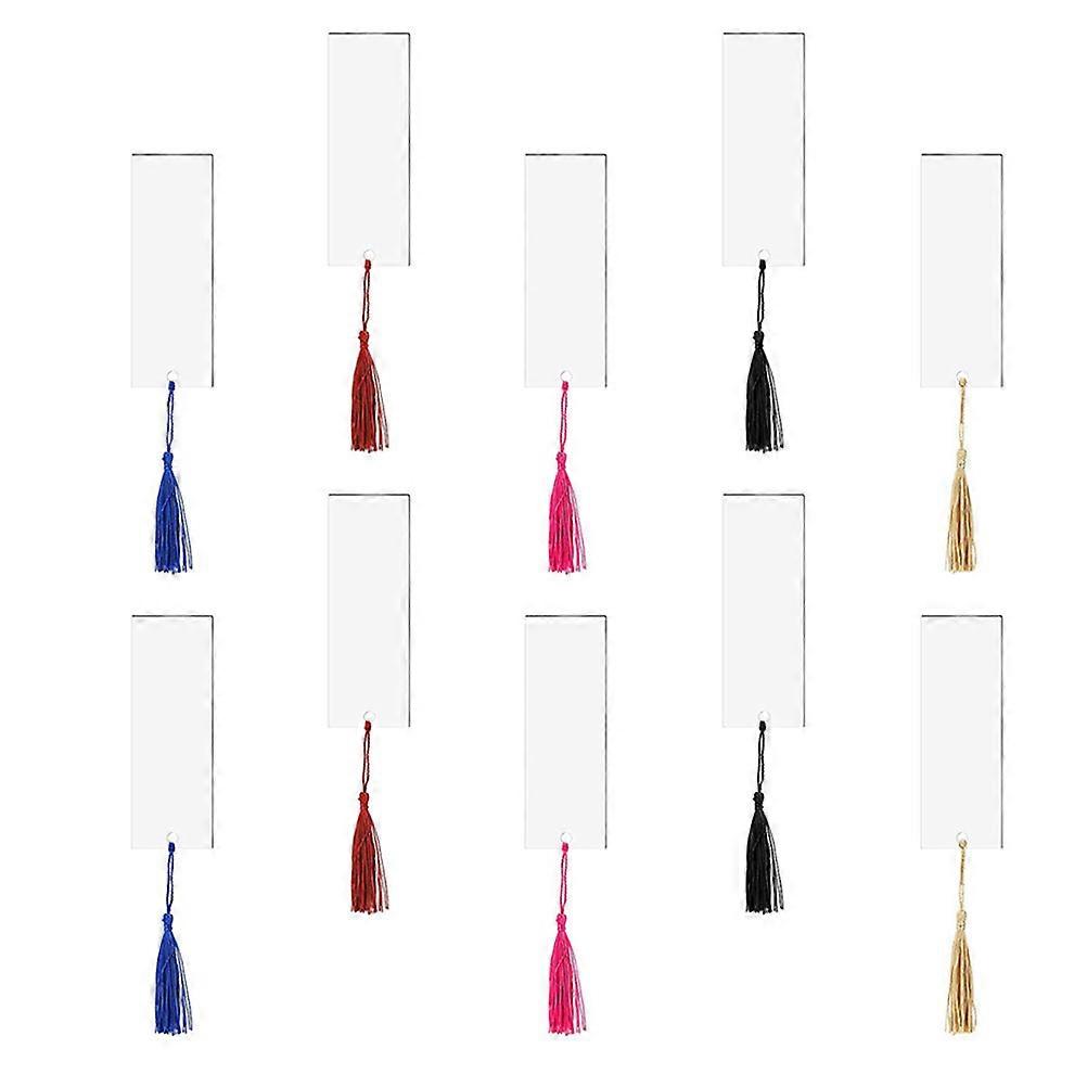 Tassels Book Marks Acrylic Bookmarks for Students 20Sets Transparent Design