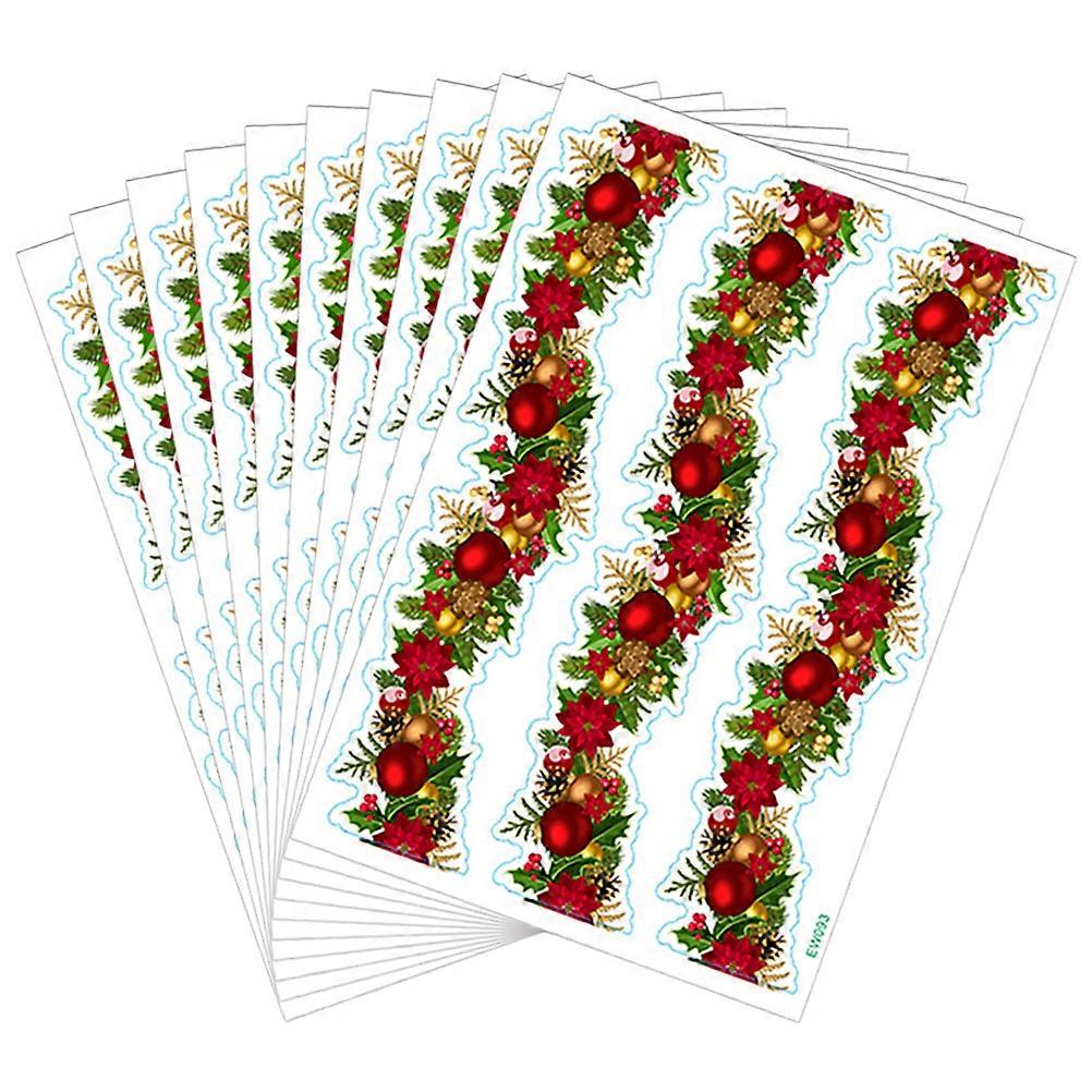 Decorative Bulletin Board Border Christmas Border Sticker for 40 Pieces