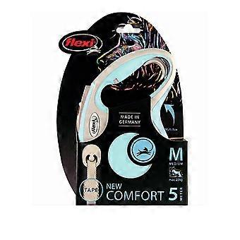 Hondenriem Flexi nieuw comfort maat S lichtblauw
