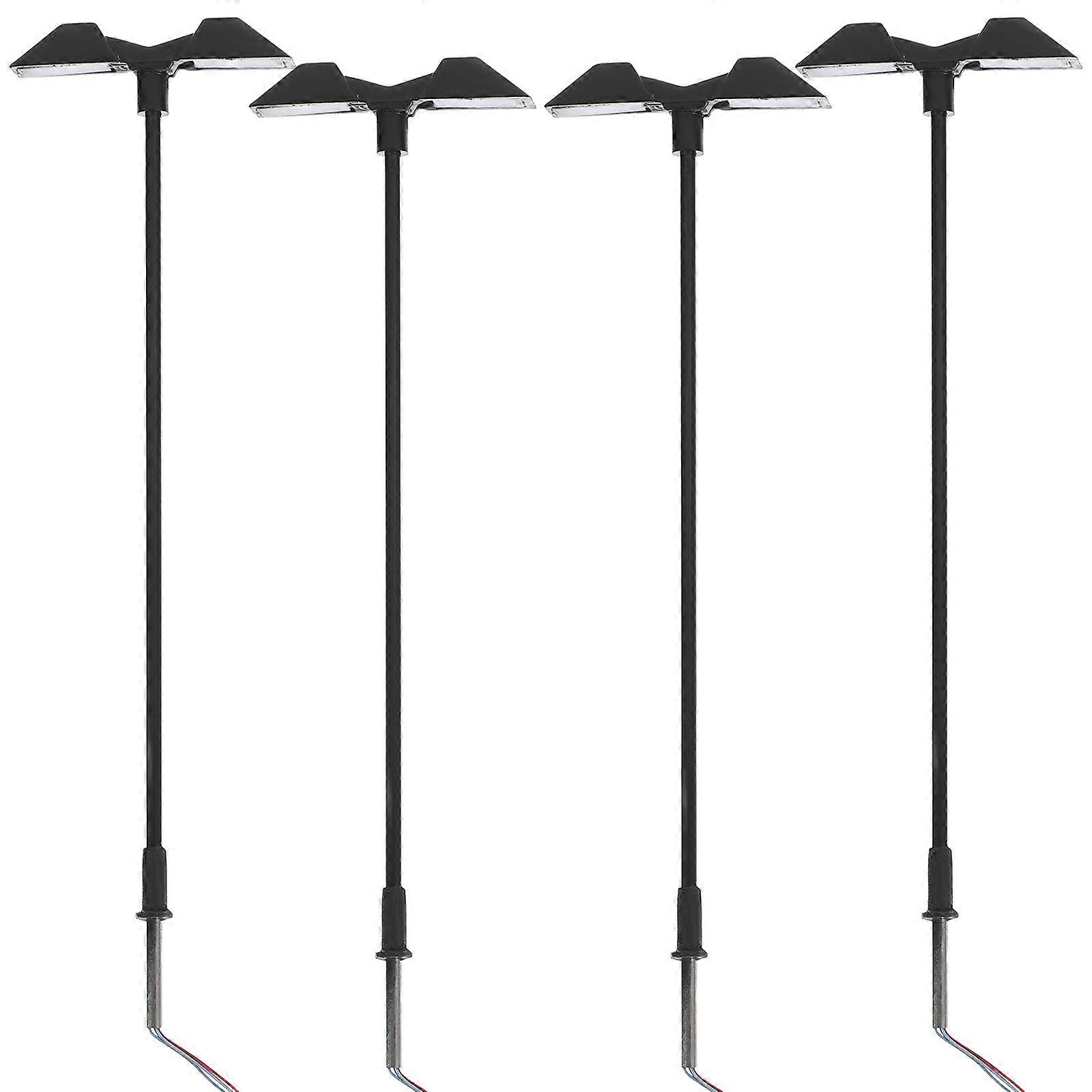 Mini Yard Lamps 4Pcs Realistic Model Enhancements for Sand Table Occasions Indoor Decoration