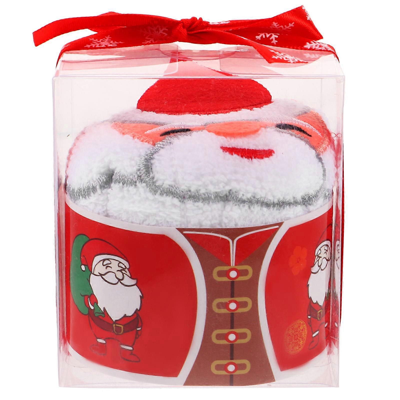 Christmas Towels Small Cake Shape Towel for Cleaning Use 2Pcs