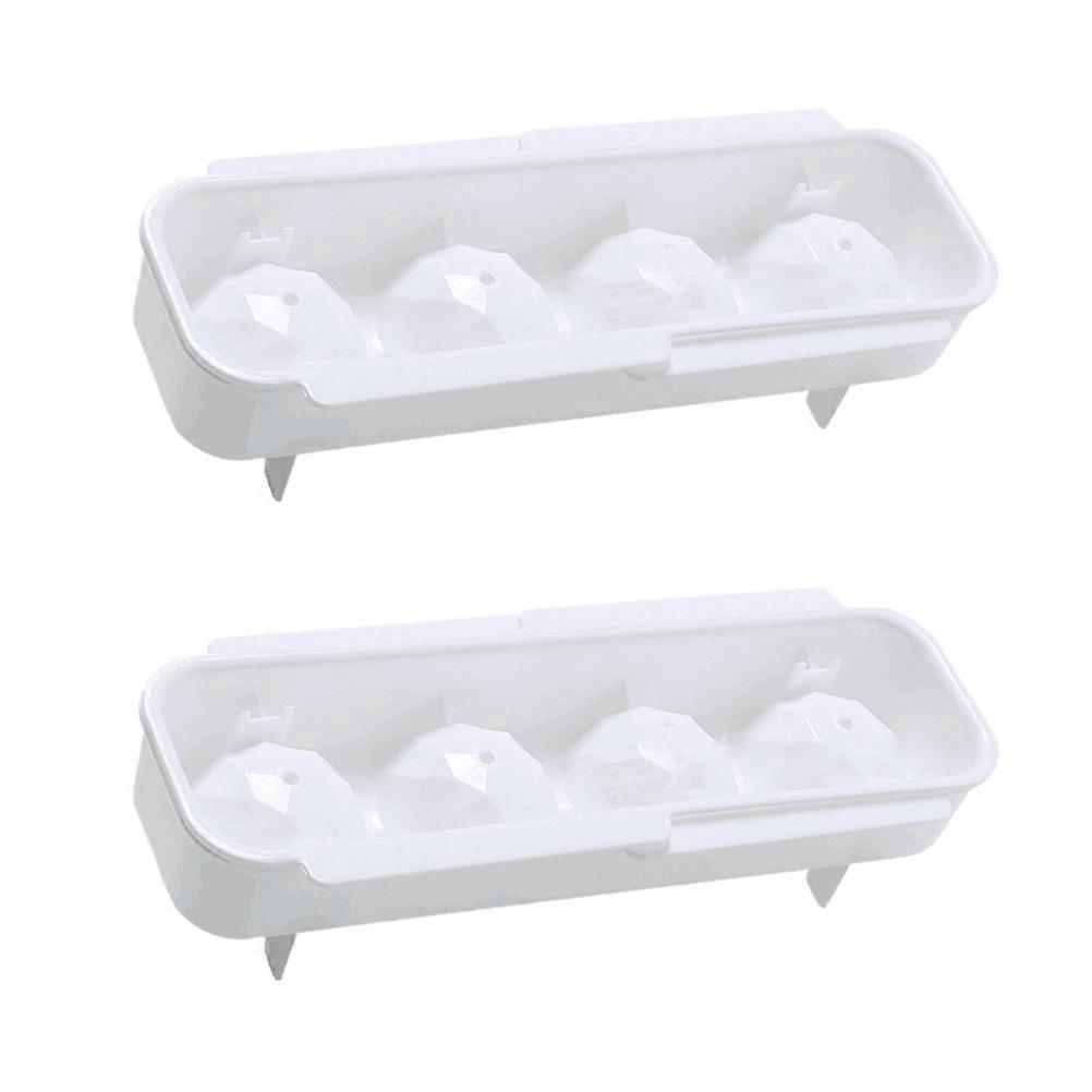 Ice Cube Tray Ball Mold Plastic for Storage 2Pcs Spherical Ice Makers