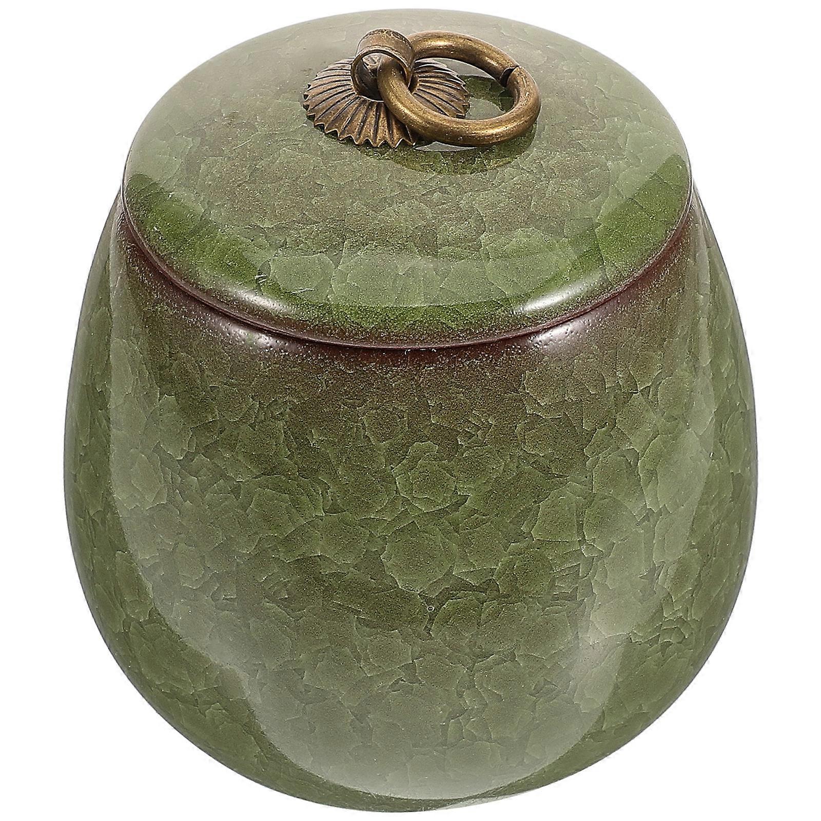 Pet Cremation Urn Ceramic Keepsake Urn for Storage 4Pcs Light Green