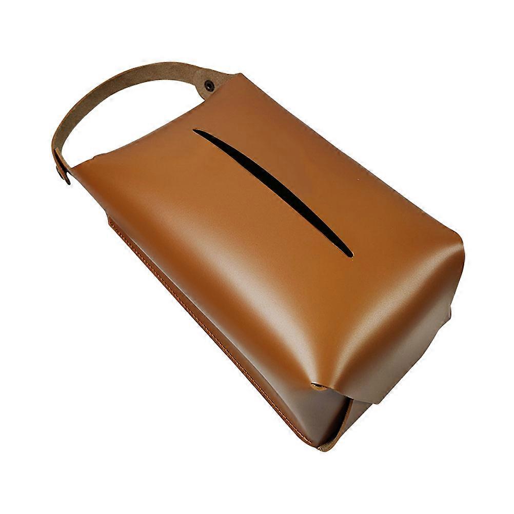 Brown Tissue Box for Storage with 3Pcs Decorative Hanging Napkin Boxes