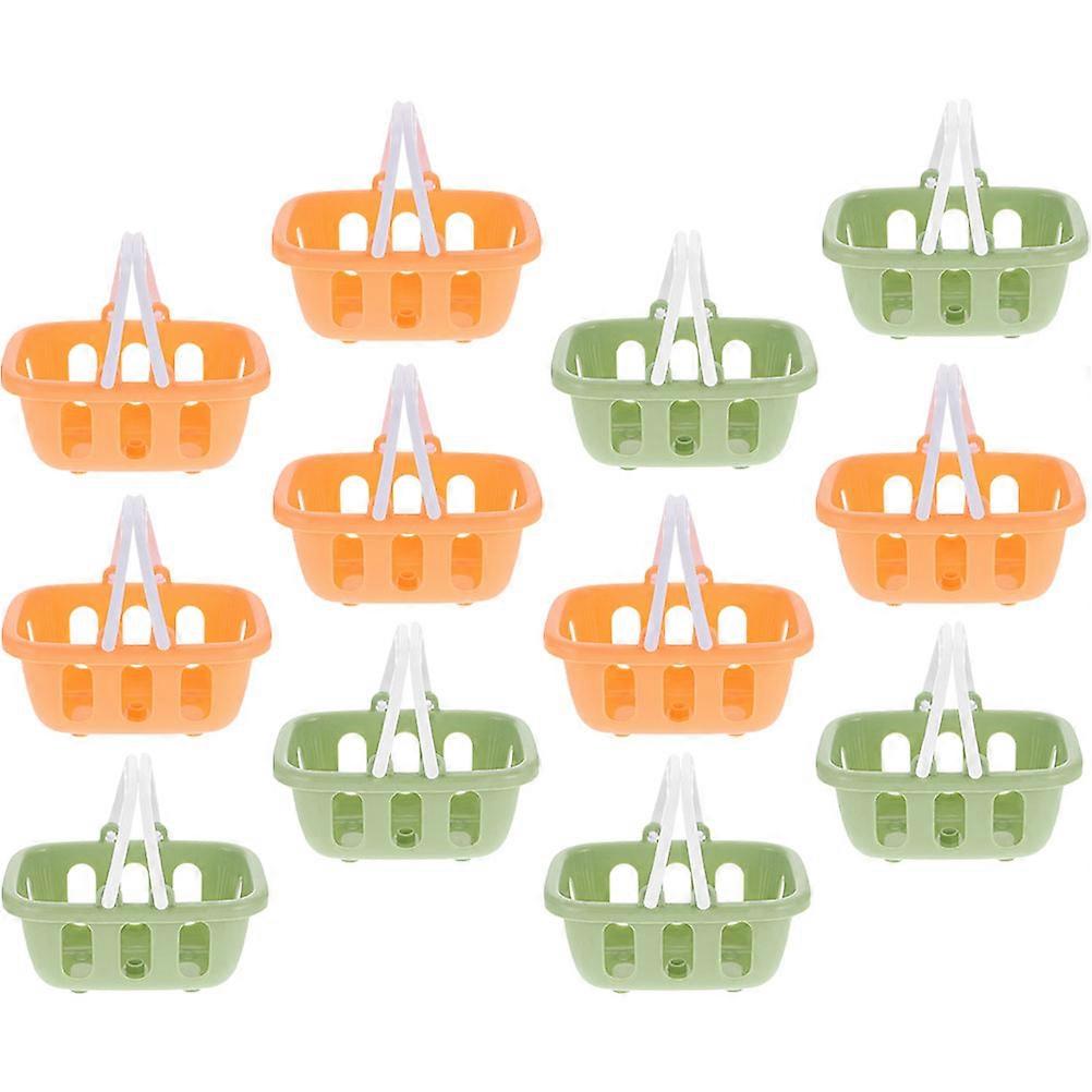 48 Pcs Mini Basket Simulation Model Baskets Perfect For DIY Enthusiasts House Decoration Durable Assorted Color Photo Props