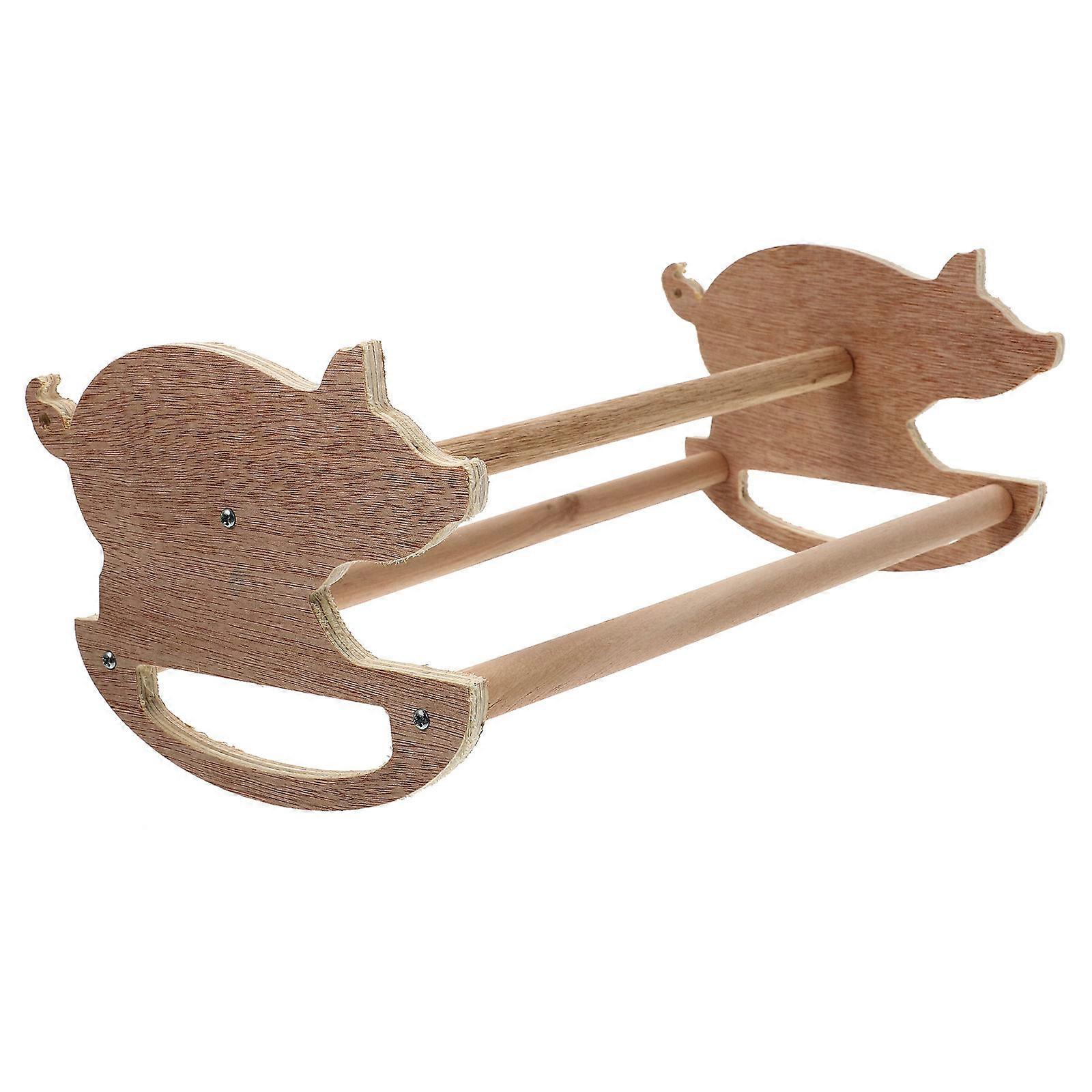 Chicken Balancing Toy Wooden Stand for Pet Hen 2Pcs Kit