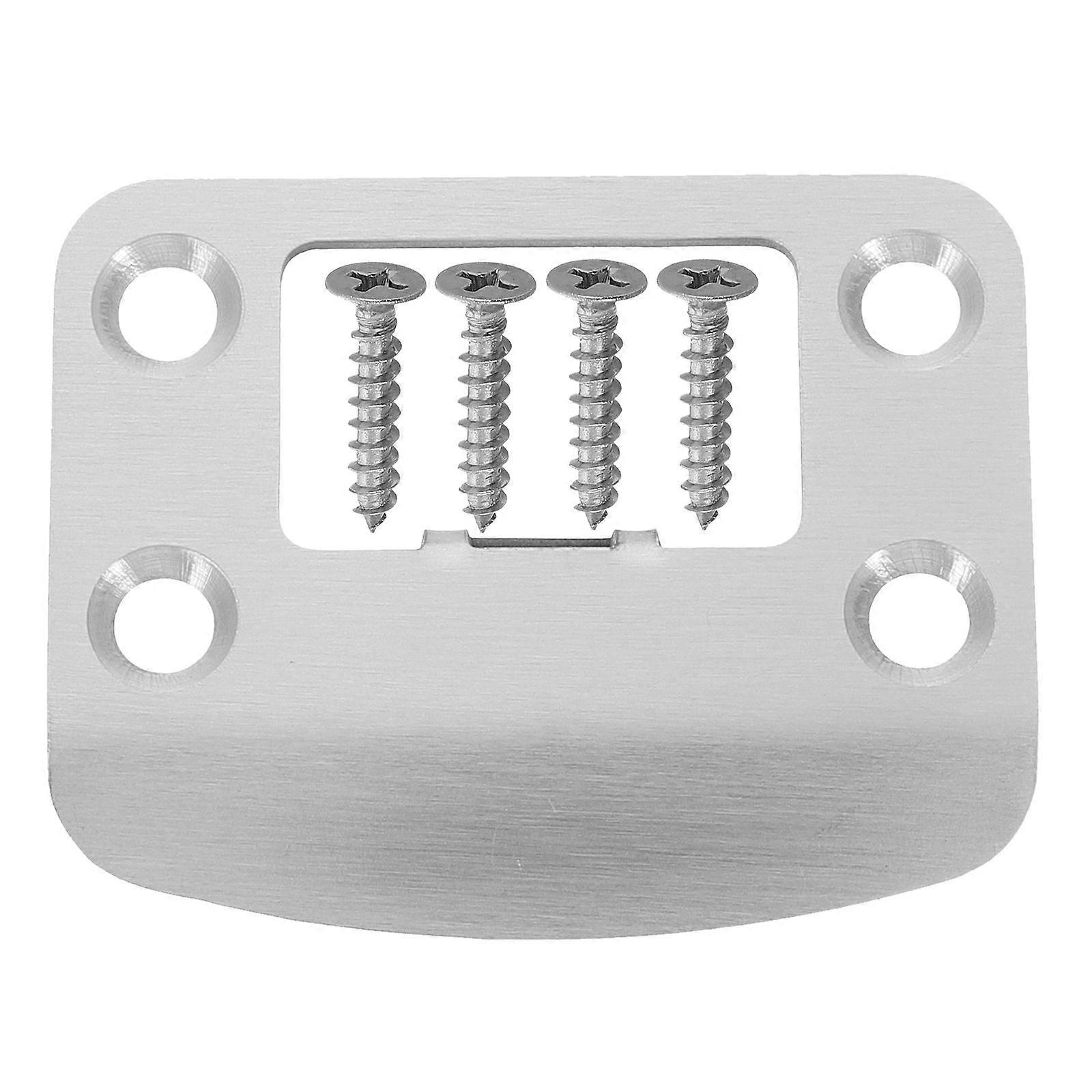 Latch Strike Plate for Residential Users Silver 5.60X4.40X0.80CM Protects Door Locks 1Set