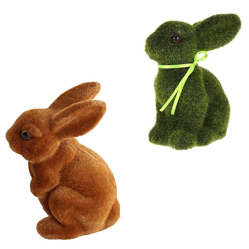 Assorted Color Foam Bunny Shape Ornaments for Adornment 2Pcs
