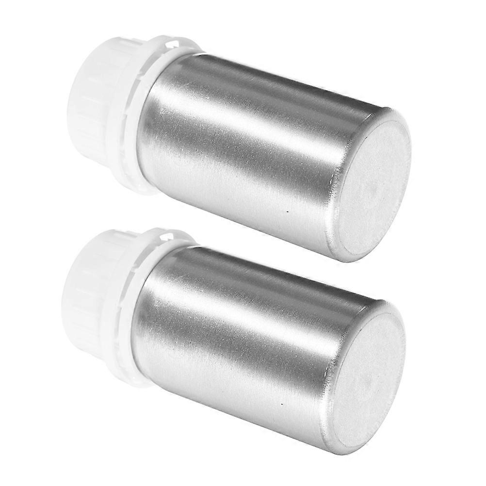 Portable Essential Oil Packaging Bottles for Storage 2Pcs Silver Refillable Bottles