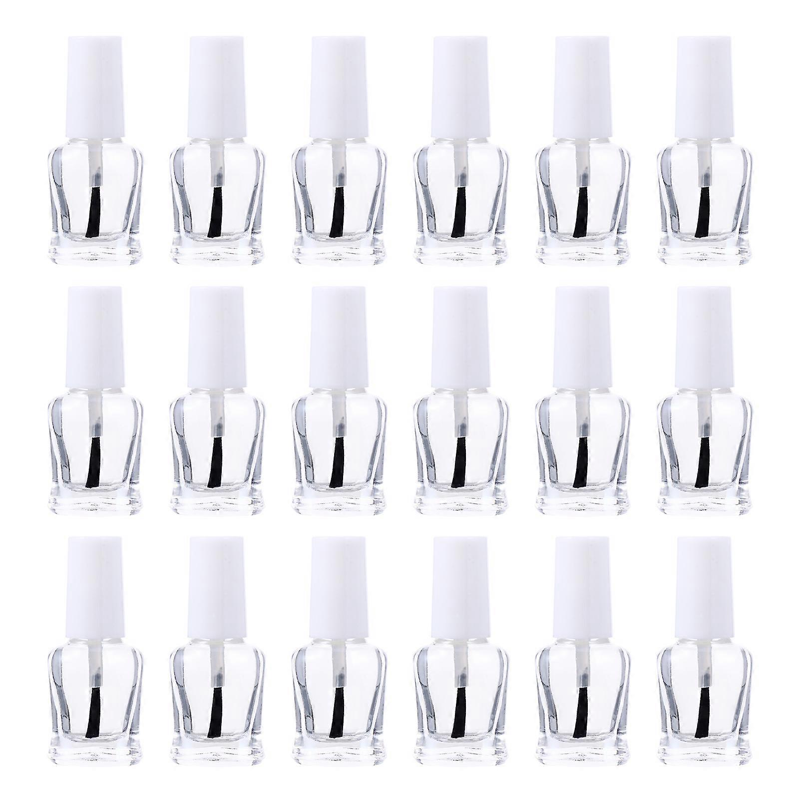 Empty Nail Polish Bottles Glass Transparent for Storage 20Pcs Pack
