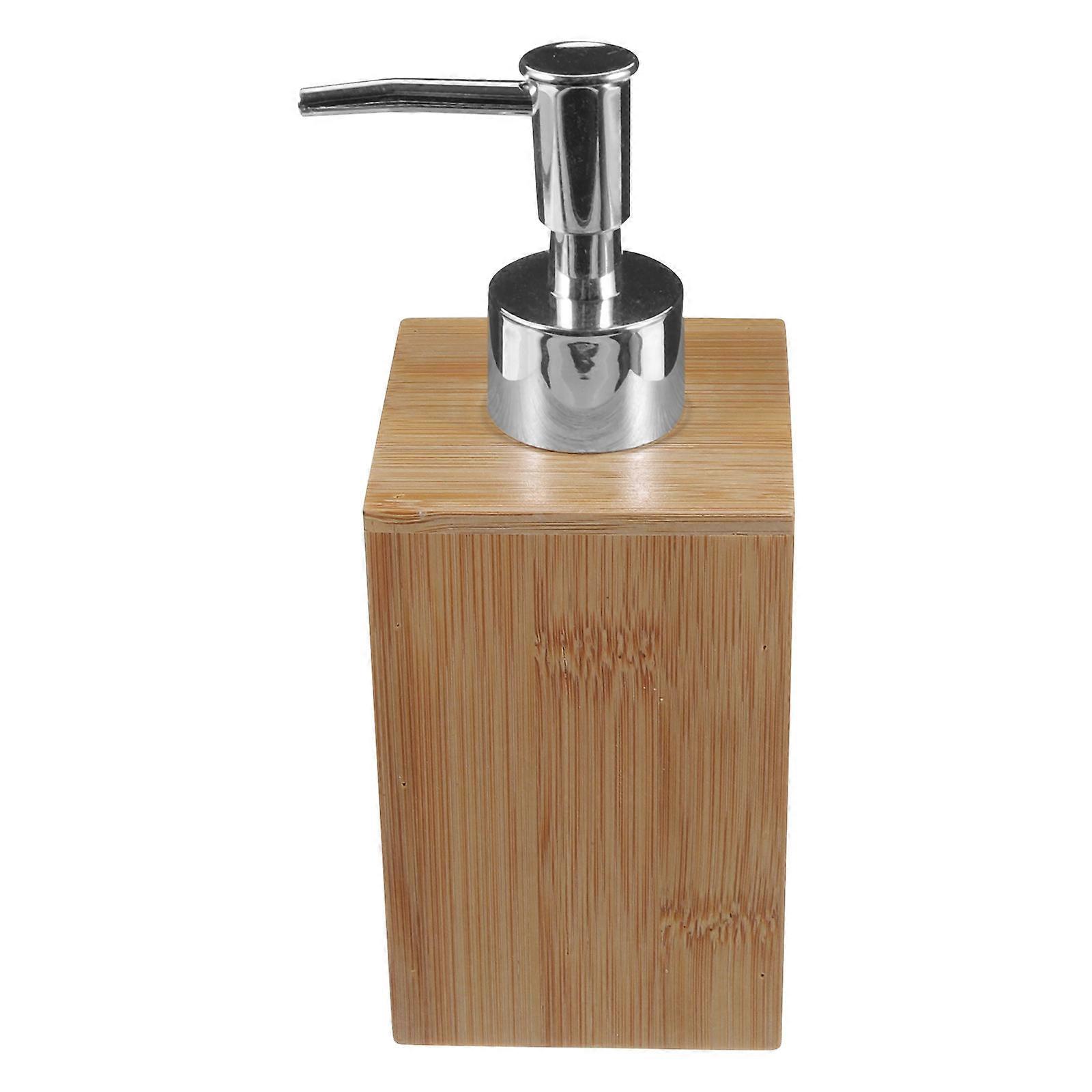 Bamboo Soap Dispenser Bottle for Hand Soap 2Pcs Refillable Pump