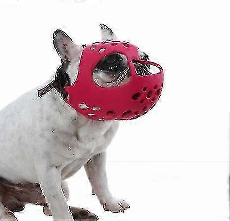 Dog Muzzle For Short Snout Dogs, Soft Silicone Muzzle For Biting Chewing, Ideal For Flat-faced Aggressive Dogs