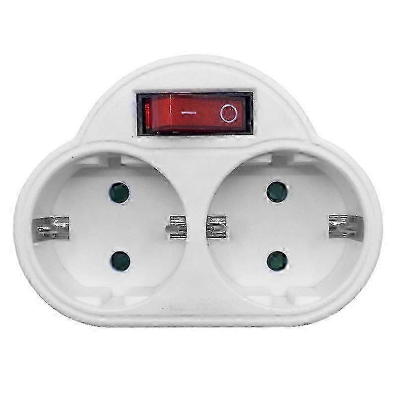 EU Standard Multiple Plug 250V 16A Double Socket Power Strip for European Travel Electronics Charging