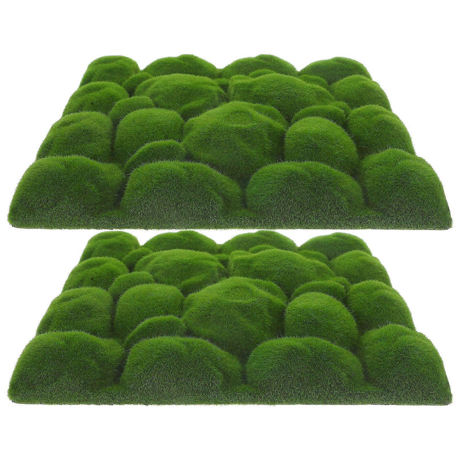 Fake Moss Green Artificial for 8Pcs Moss Wall Decoration