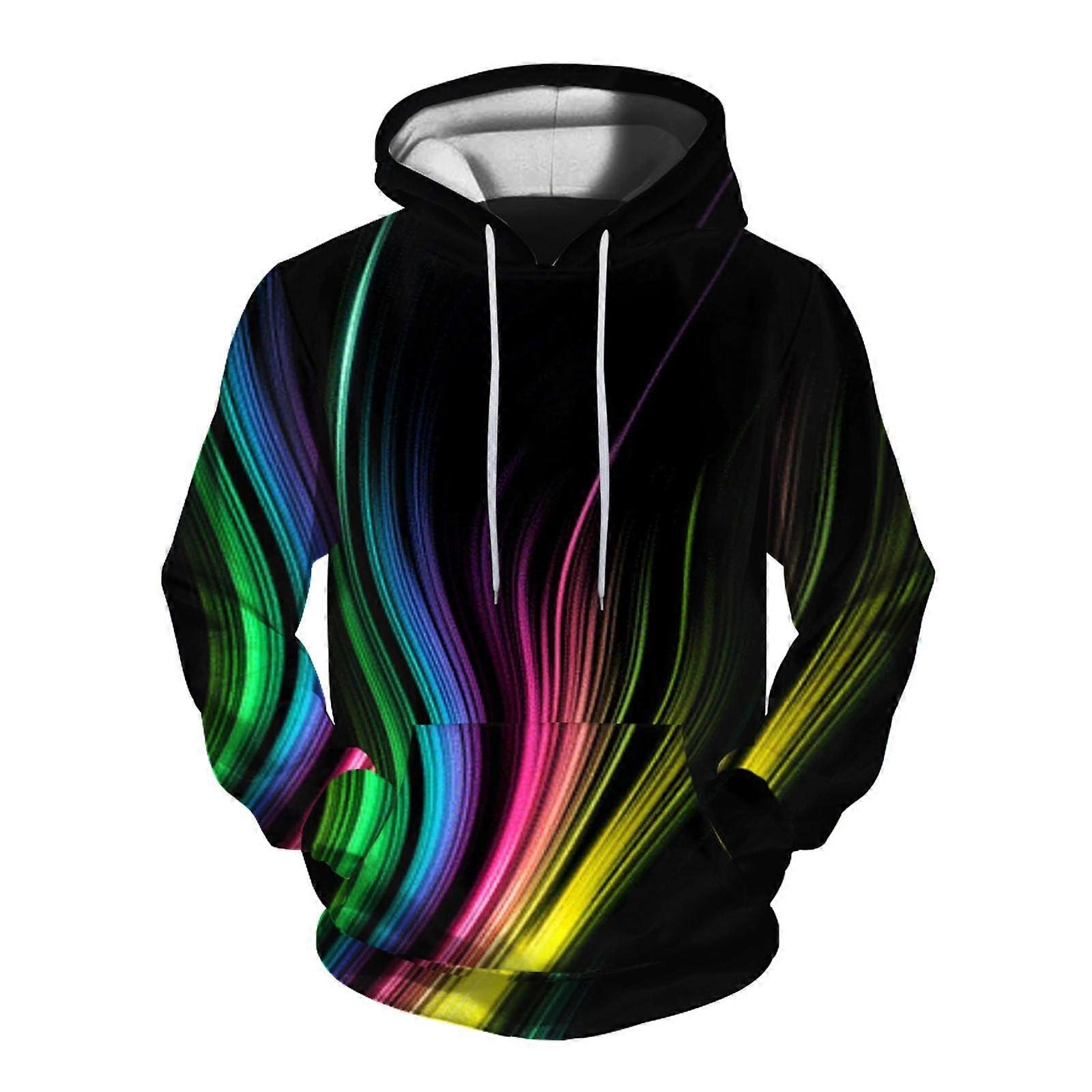 Hoodie Men's Oversize Unisex 3D Print Hip Hop Cotton Pullover Gray 5XL Long Sleeve