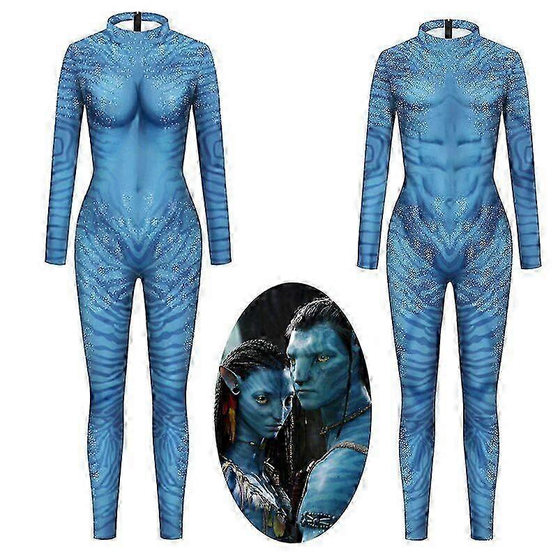 Movie Avatar 2 Cosplay Costume Carnage Jake Sully Neytiri Zentai Adult Unisex Sexy Jumpsuit Halloween Bodysuit - FKB