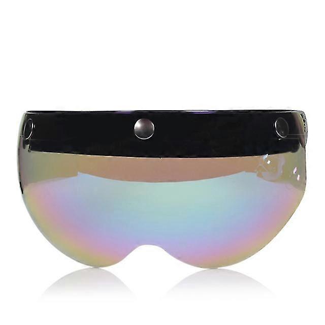 Exquisite 3-snap open face helmet visor vintage retro motorcycle helmet bubble shield visor lens glasses for helmets