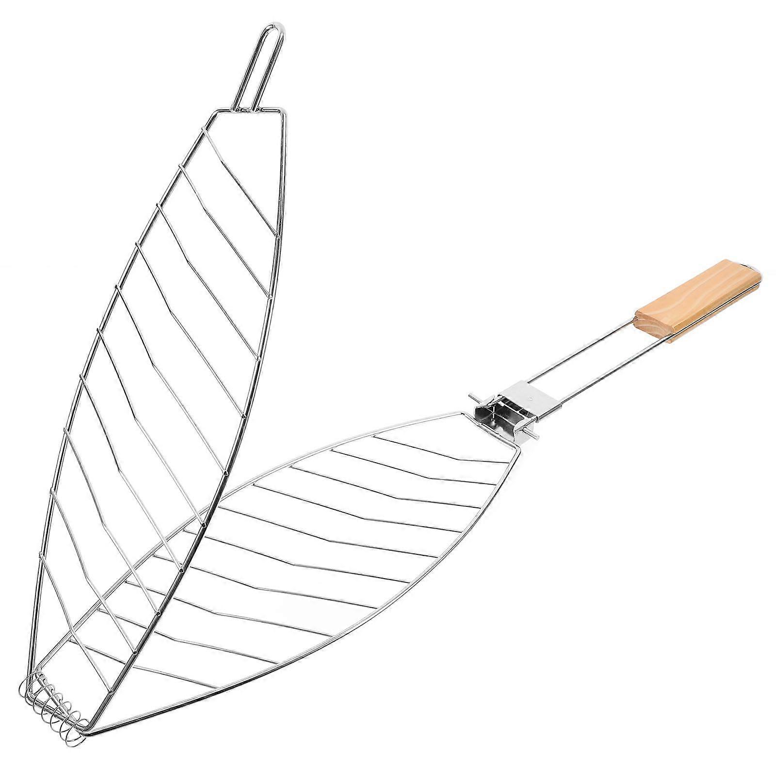 フィッシュグリルバスケット折りたたみ式ポータブルステンレススチールバーベキューバーベキューグリルバスケット