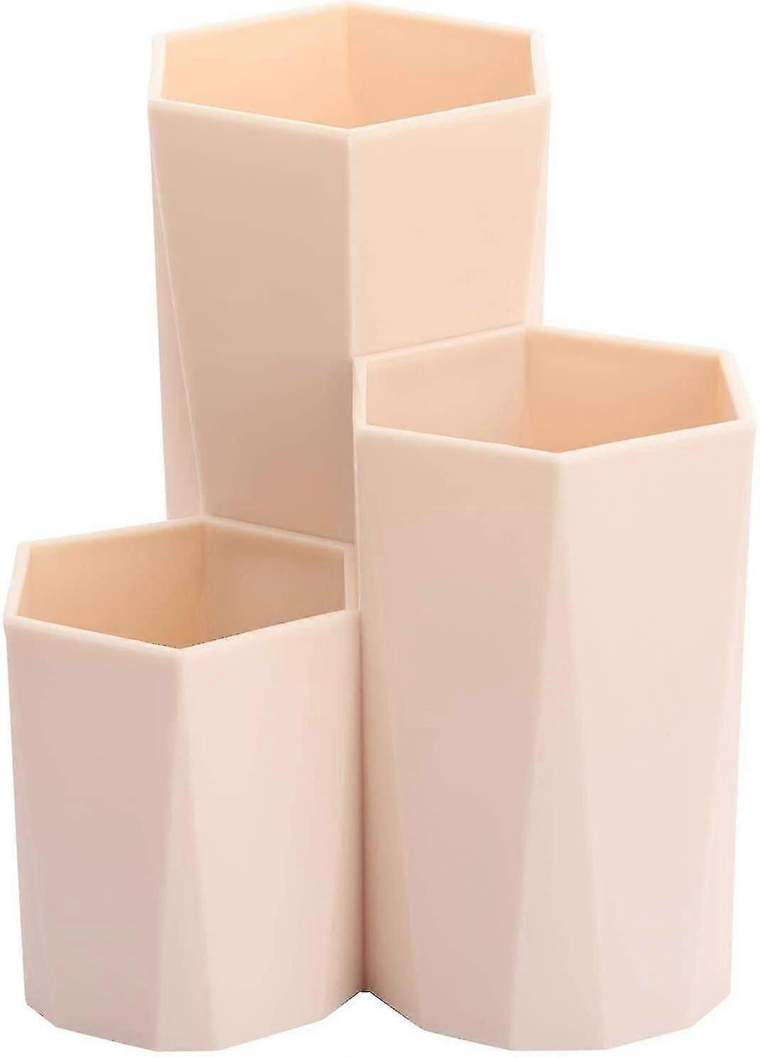 Plastic Makeup Brush Holder Organizer, 3 Slot Cosmetics Storage Makeup