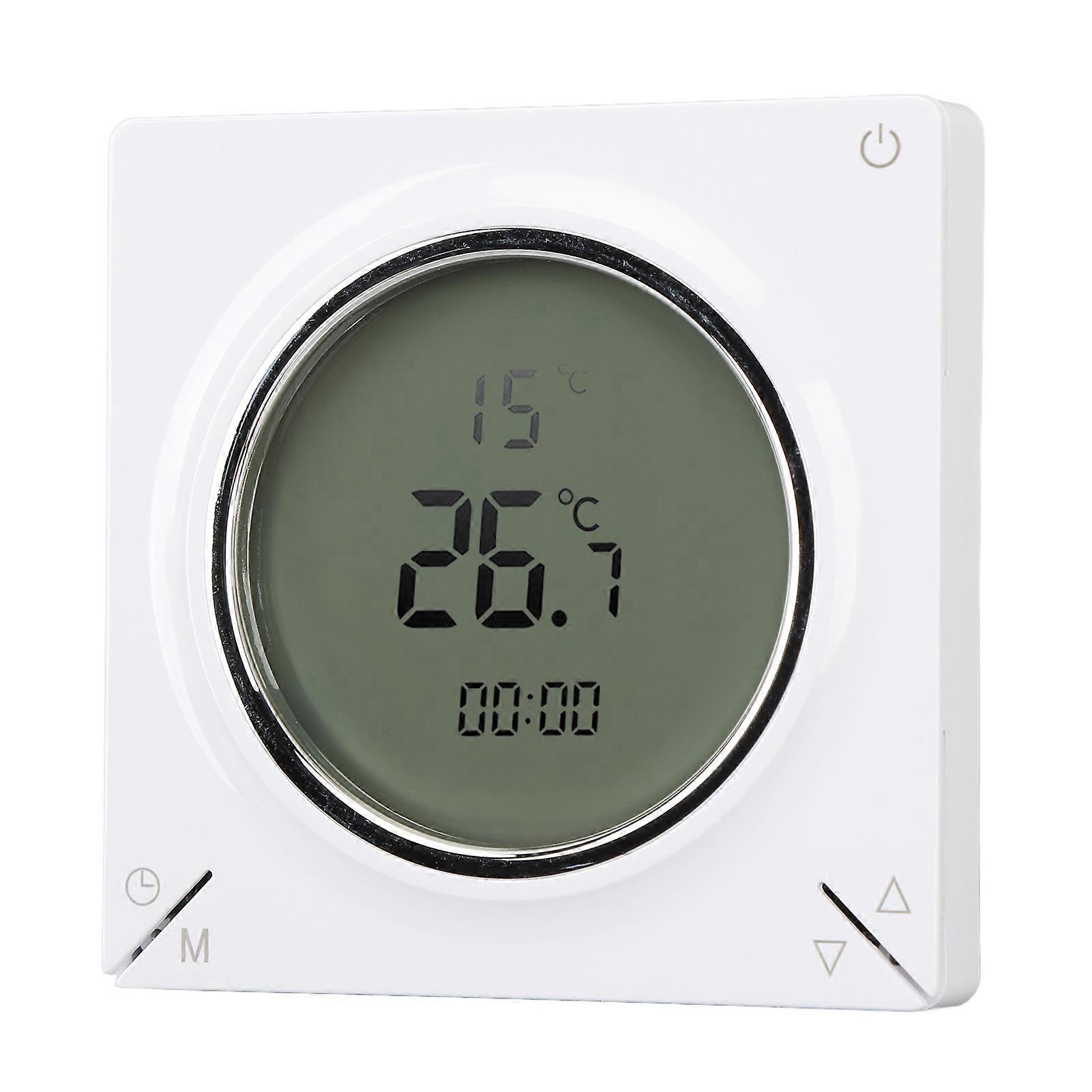 Smart Digital Thermostat with LCD Screen 16A Electric Heating Thermostat with Memory Function Room Temperature Controller 
