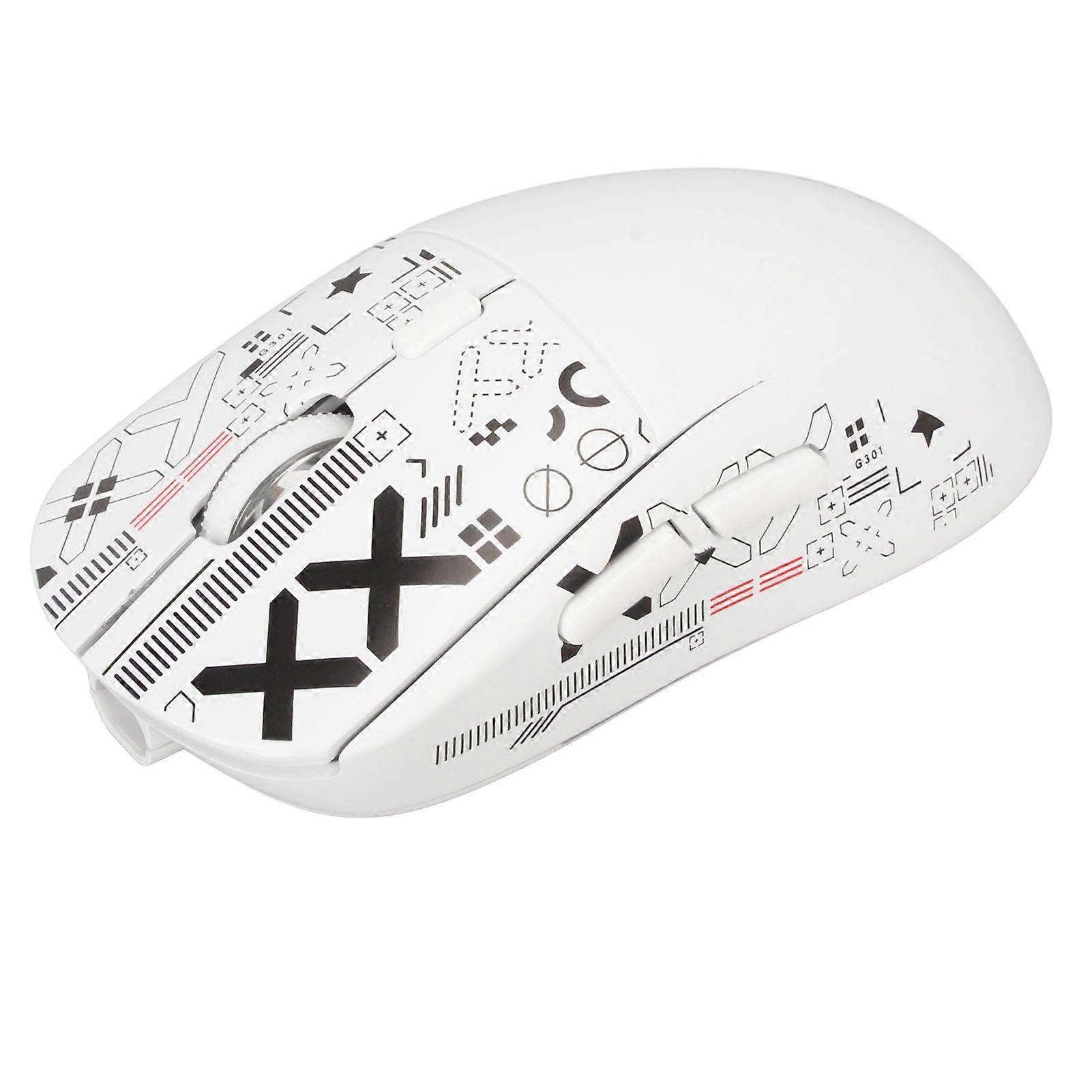 2.4G Wireless Mouse Type C Charging RGB Light 5 Level DPI Mouse for Computer Laptop White 