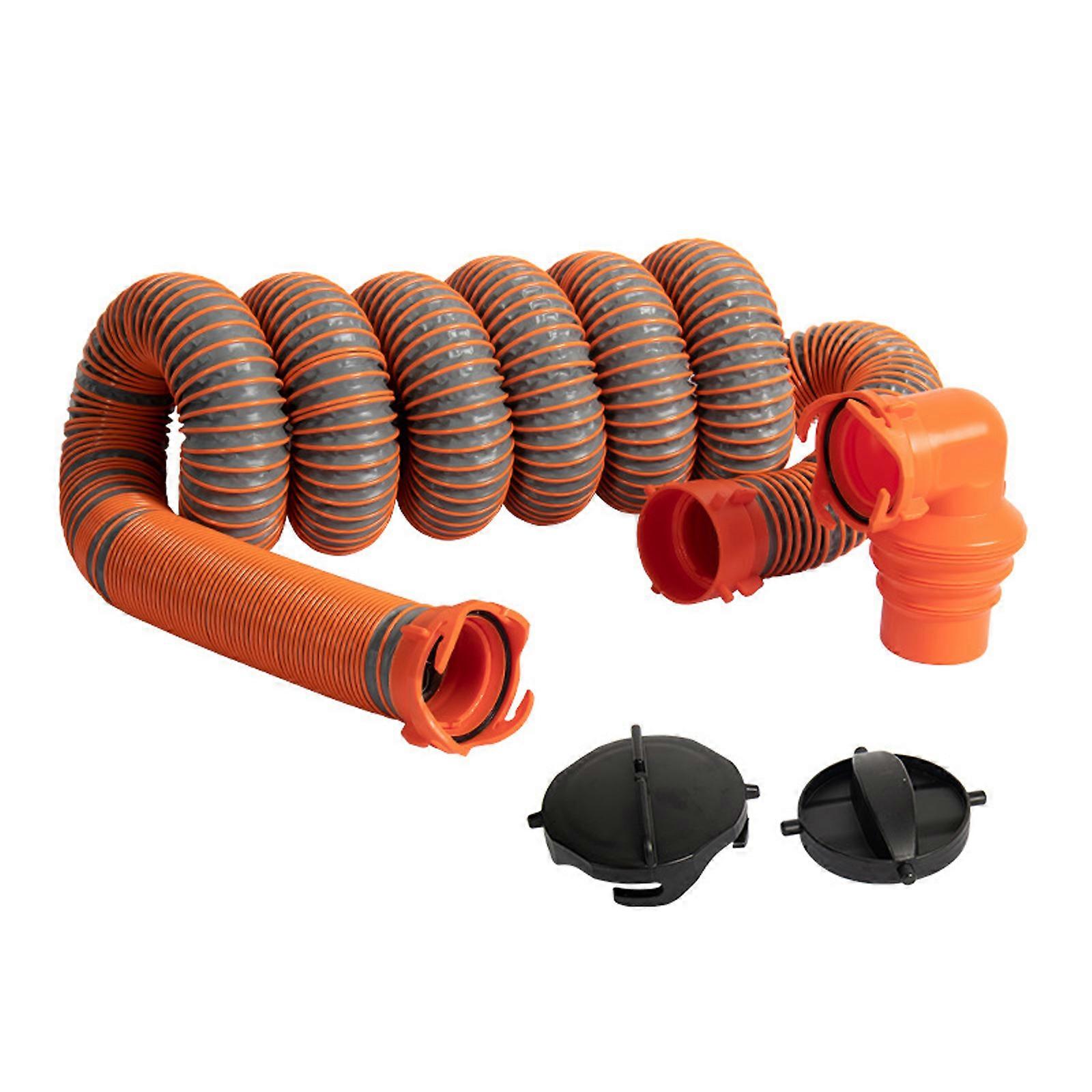RVs Drainage System Kit Easy Assembly Wear Resistant Construction Telescopic Sewage Pipe For Frequent Travel Multicolor
