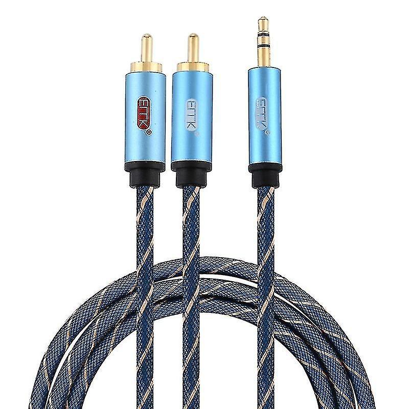 Computer Accessory Sets Emk 3.5mm Jack Male To 2xrca Male Gold Plated Connector Speaker Audio Cable Cable