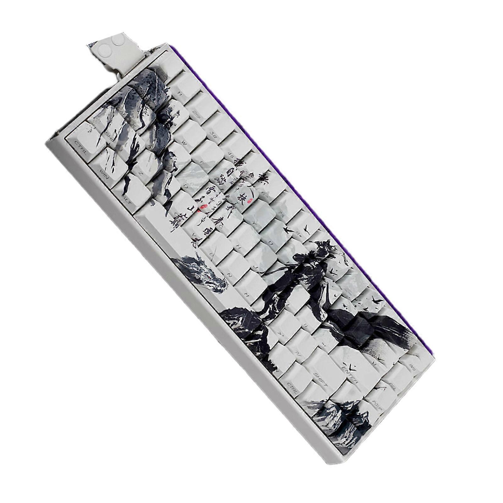 The legends of chusen Themed PBT Keycaps Original Profile Dyes Sub Side Print For 61 64 68 ANSI ISOs Mechanical Keyboards Multicolor