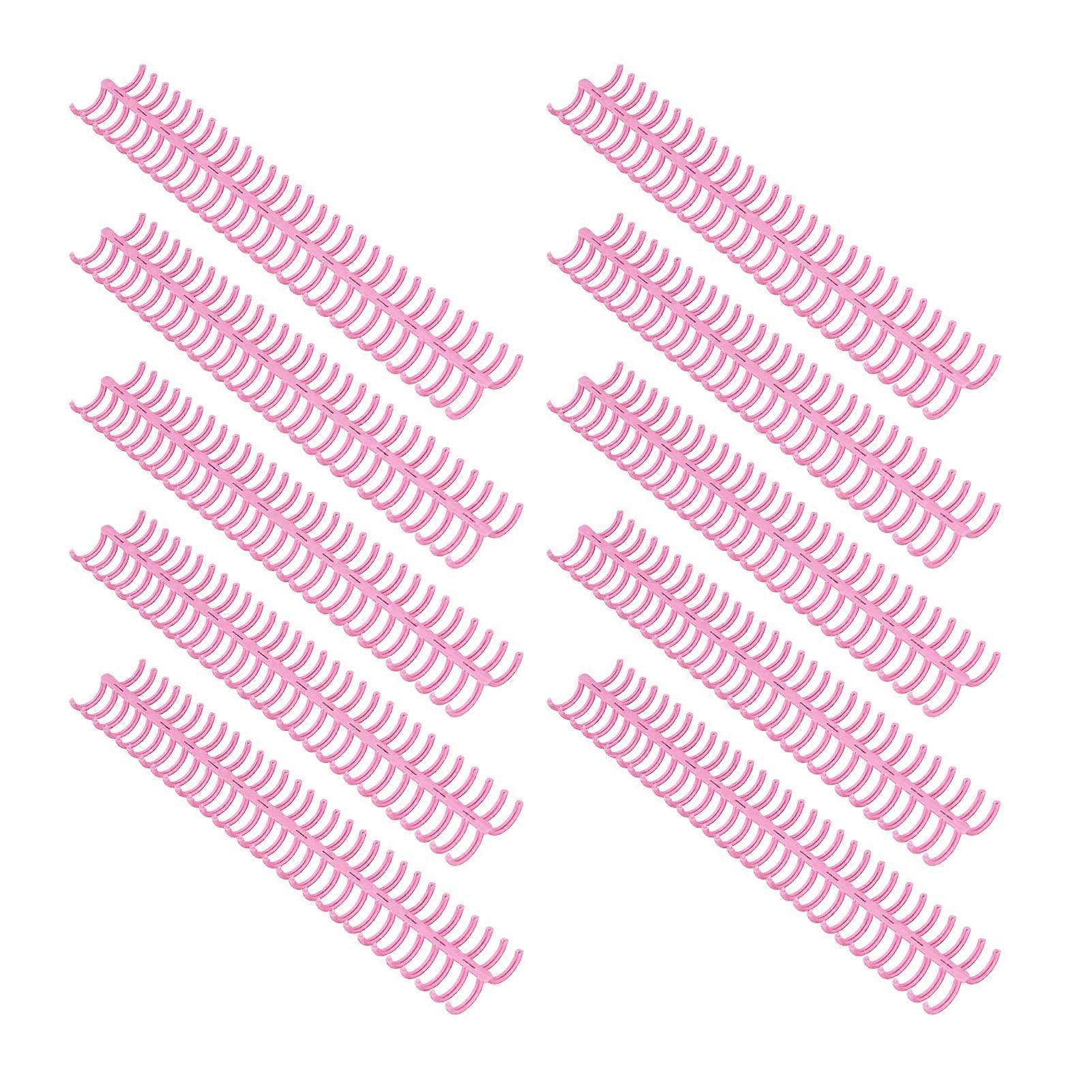 10 Pcs Binding Comb 19mm 30 Ring 150 Sheet Capacity Plastic Comb Binding Spines for A4 B5 A5 Paper Pink