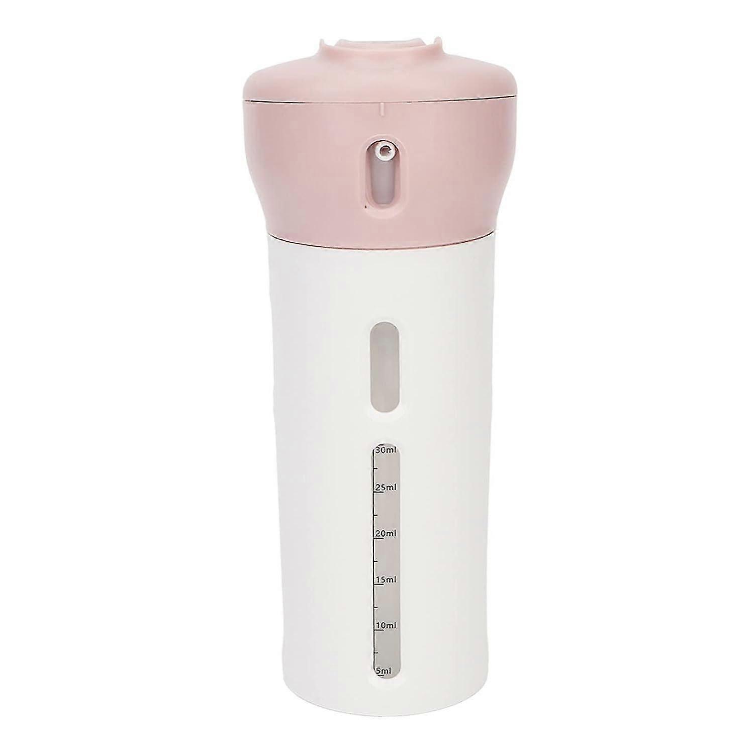 4-in-1 Liquid Dispenser, Space Saving, Leak-proof, Refillable Portable Travel Container With Sticker(pink)