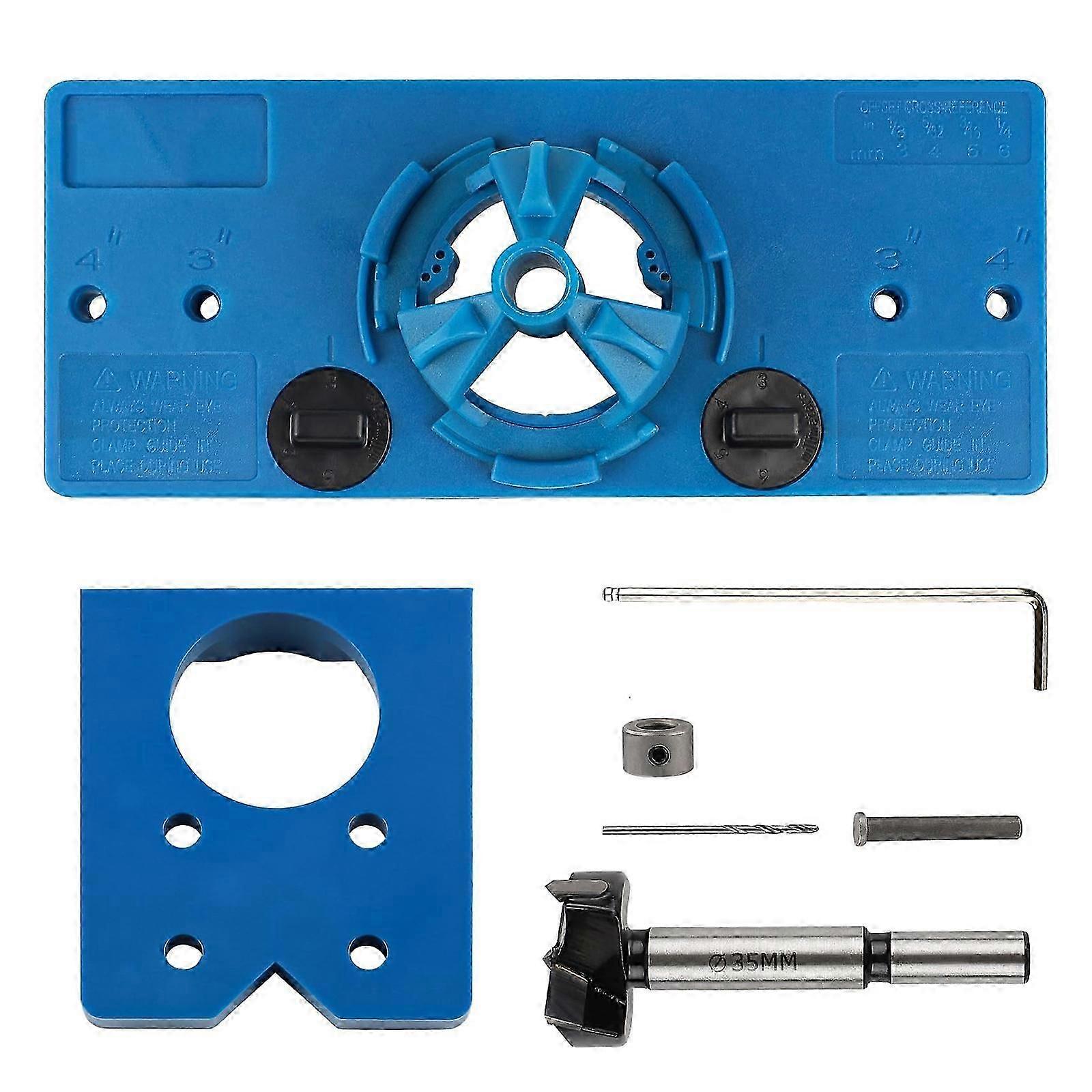 Versatile Hinge and Lock Hole Locator Set 35mm Boring Jig with 35mm Drill Guide Cs