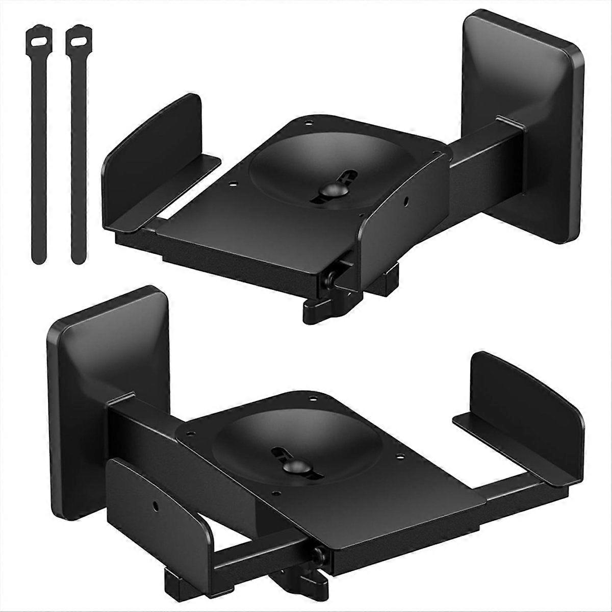 2PCS Speaker Wall Mounts Dual Side Clamping Speaker Wall Mounts for Most Bookshelf Speakers Surroun