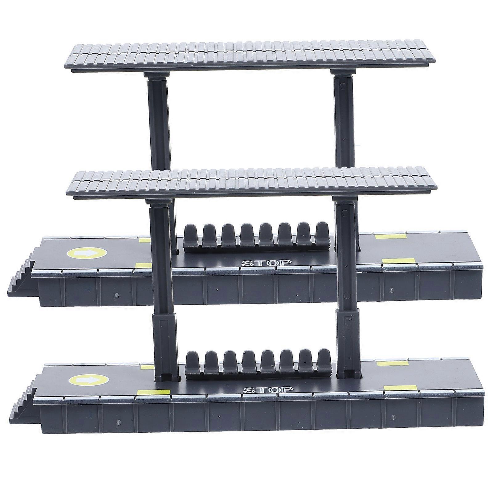 Children Train Platform Model Plastic DIY Station Accessories 2Pcs