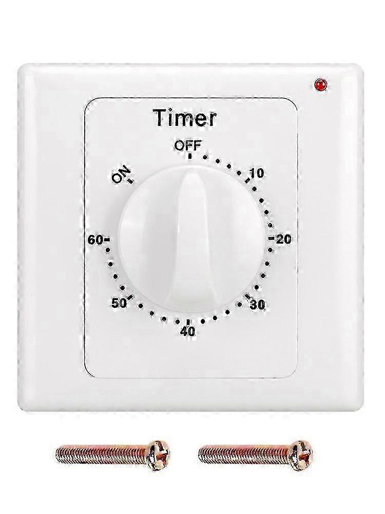 110V-240V High Performance Pump Timer Switch Electronic Control Mechanical Countdown Socket Time Switch 86 Panel (60min)