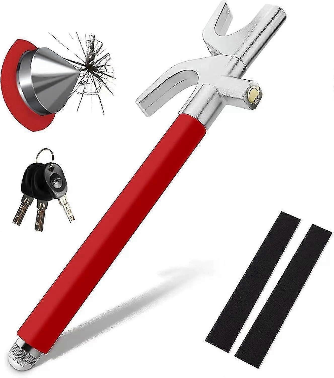 2025 Auto Steering Wheel Lock for Focus RS, AntiTheft Car Security Retractable, b/Red normal B/Red