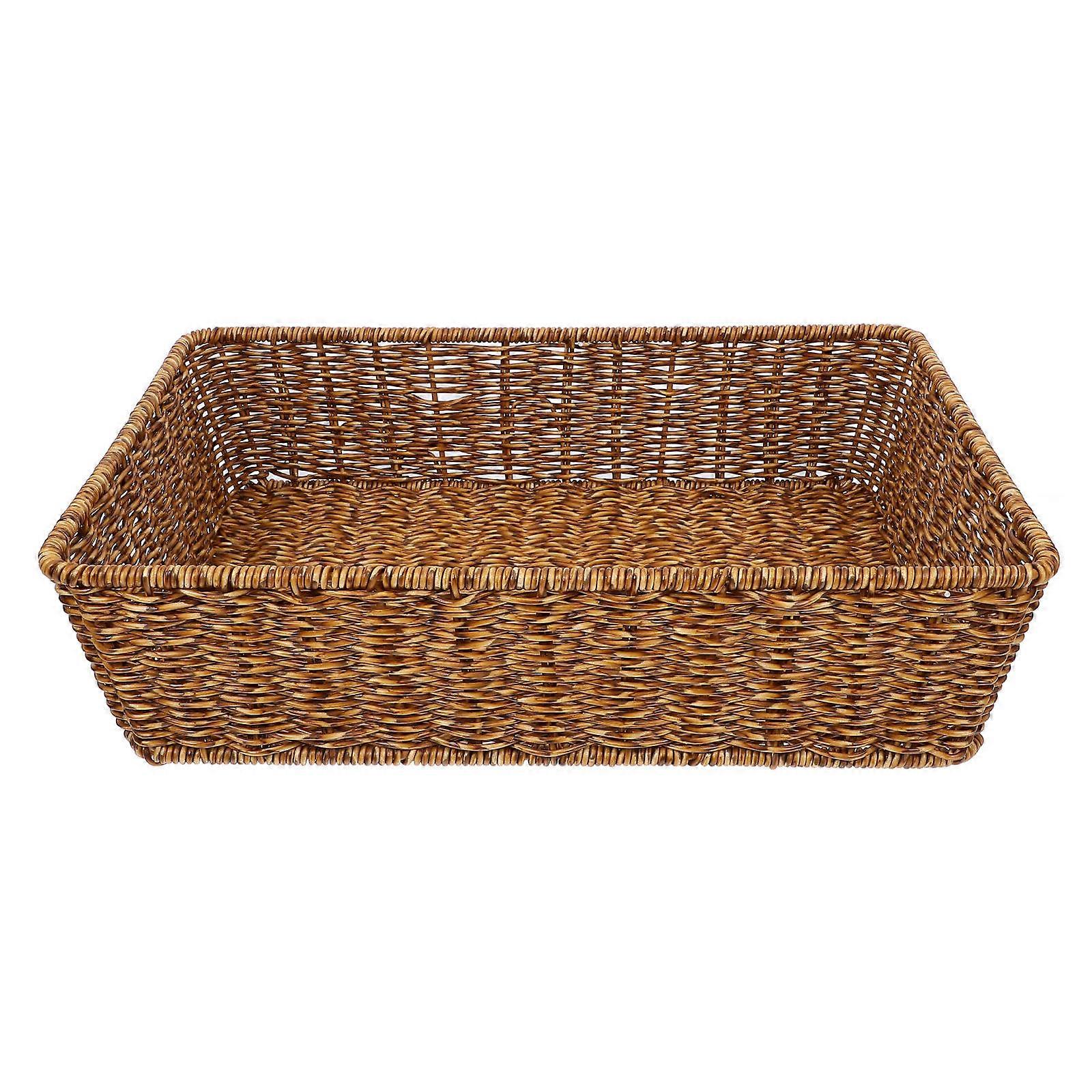 Woven Storage Basket for Storage Use Coffee Colored Organizer