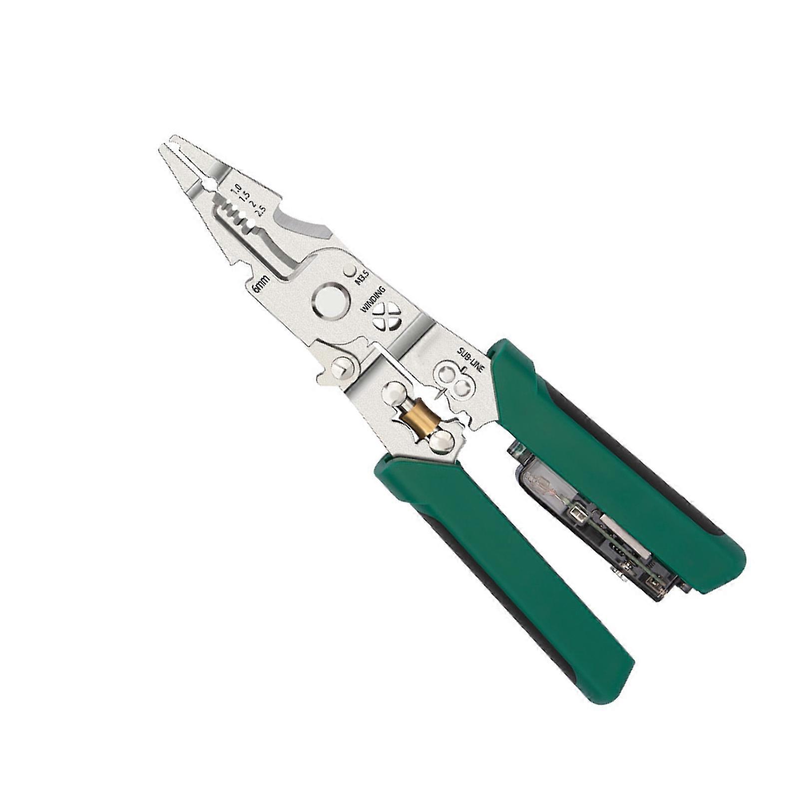 8.5inch Multifunctional Electrician Wire Stripper Crimper Tool Suitable for Peeling Networking Cabling Wire Stripper Multicolor