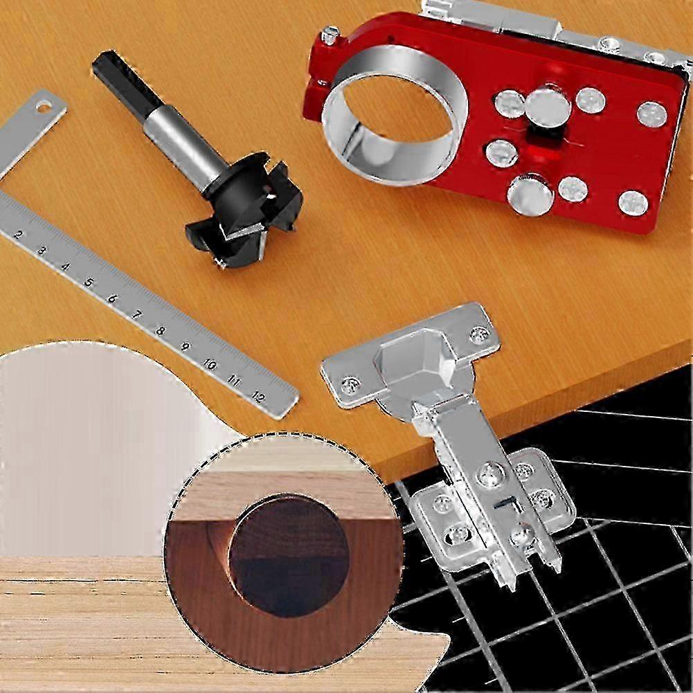 Door Hinge Hole Opener Guide Locator for Woodworking Punch Drilling Precise