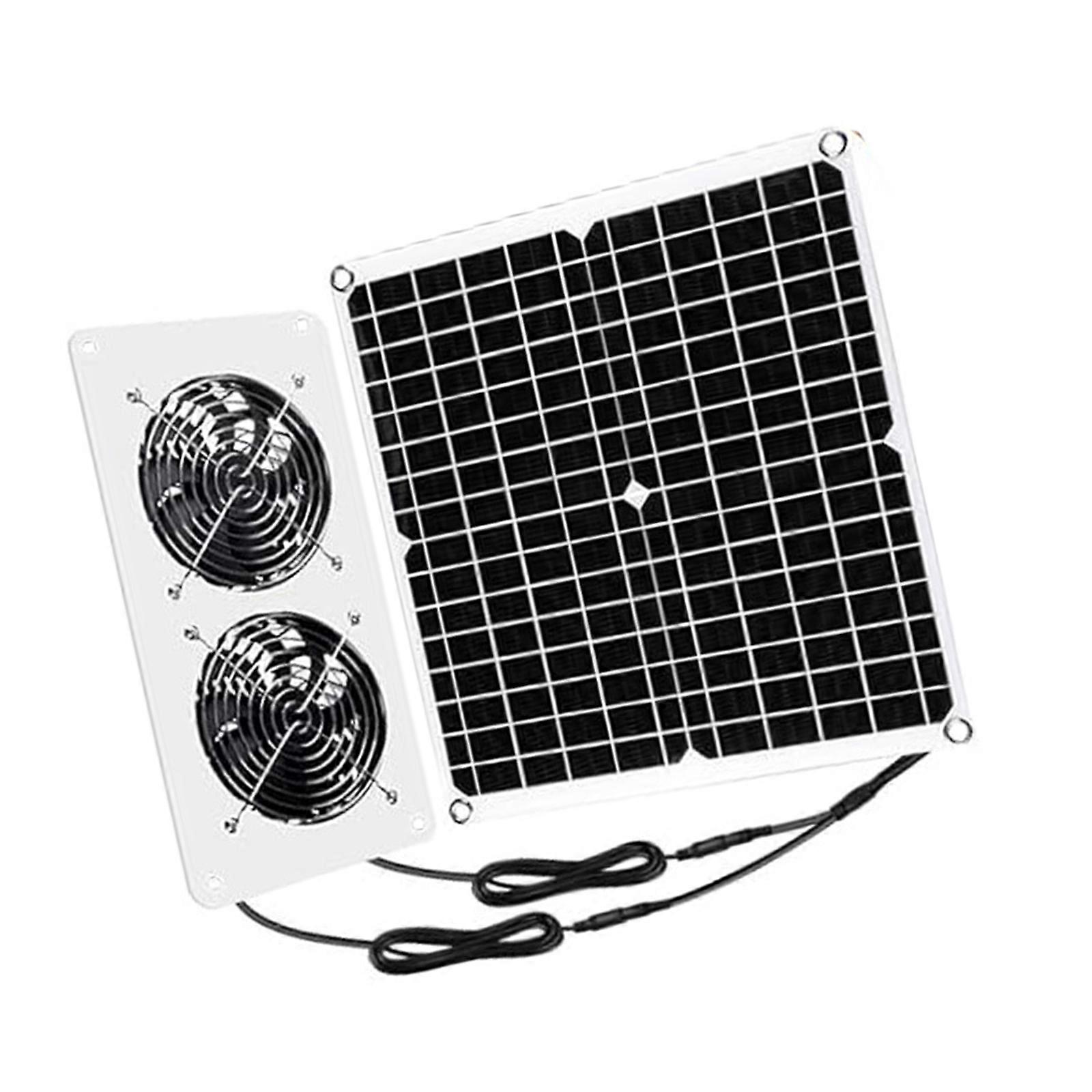 High Efficiency 25W 12V Solar Ventilation Systems Featuring Double Fan And Multiple Device Compatibility Multicolor