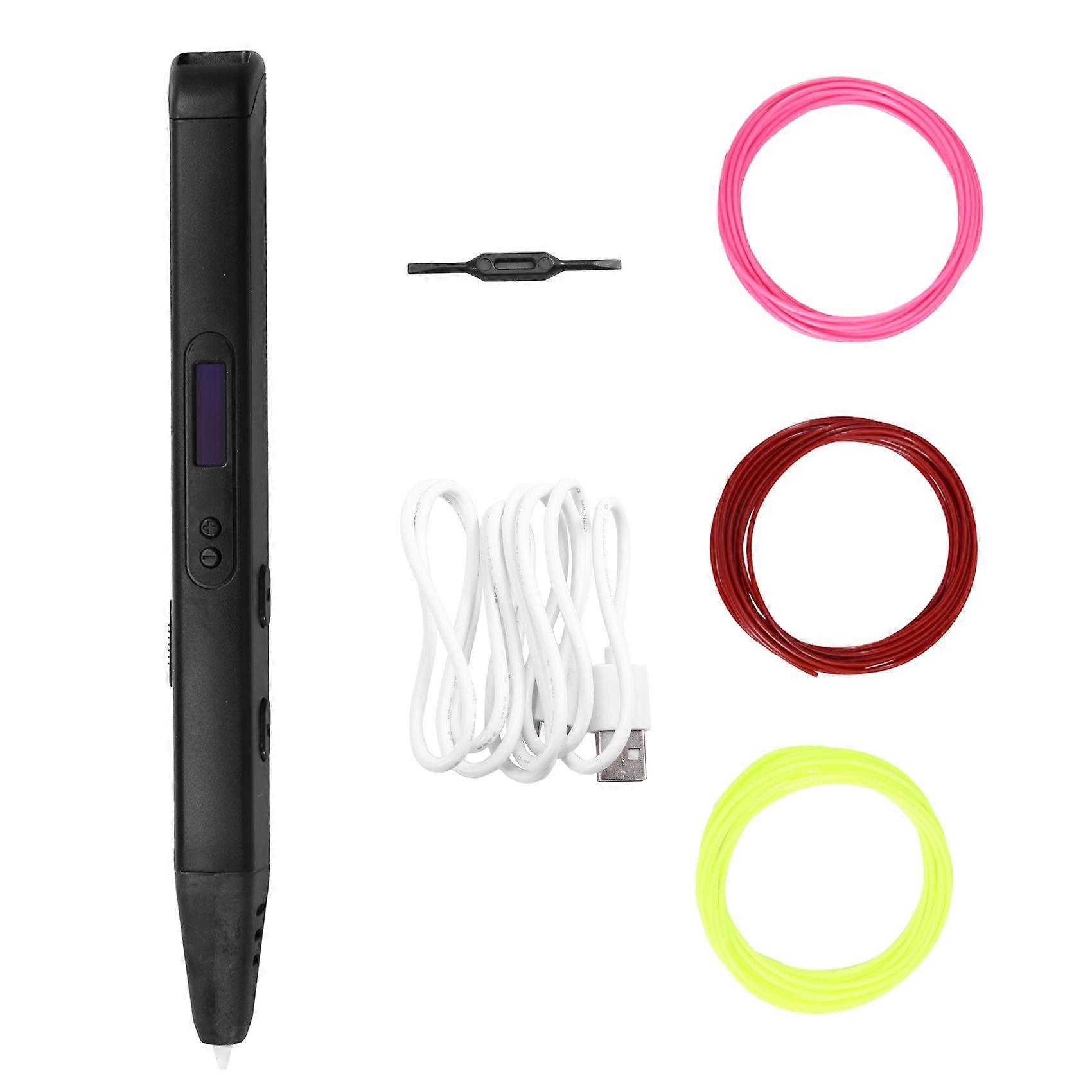 RP800A 3D Pen Scribble Pen OLED Display 3D Printing Pen with PLA Filament for Doodling Making