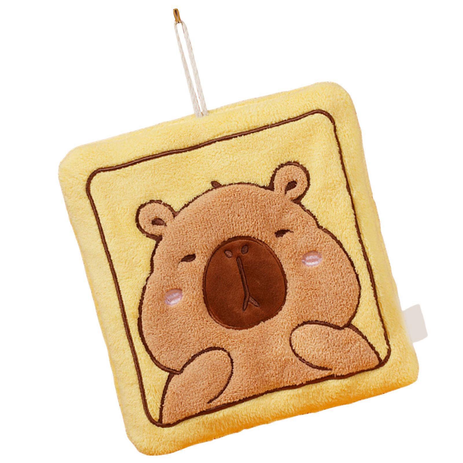 Quickly Dry Hand Towel Coral Fleece Hand Towel Soft and Comfortable, Suitable for Multiple Cleaning Tasks Travel Towel  Light Yellow