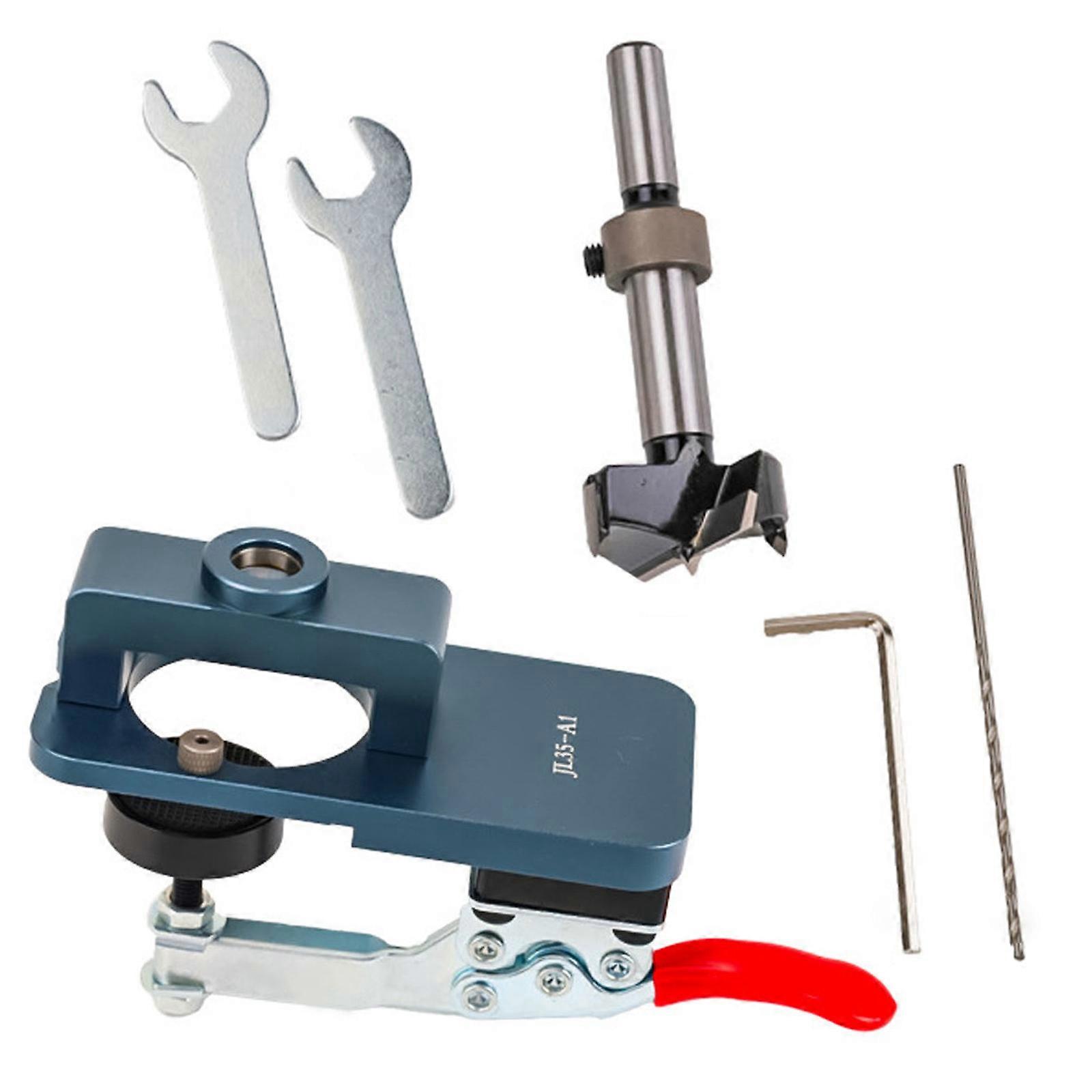 Professional 35mm Drilling Guide Concealed Hinge Jig Door Hinge Punching Locator Wear Resistant Design Wide Application Multicolor